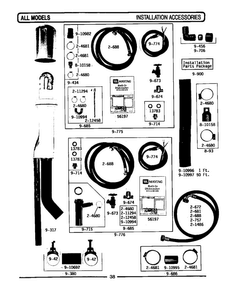 Installation Accessories Diagram and Parts List for WC702  Maytag Dishwasher