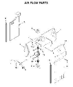 Air Flow Parts Diagram and Parts List for 10650045714  Kenmore Refrigerator
