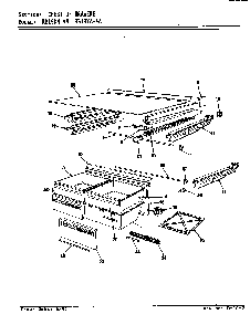 Chest Of Drawers Diagram and Parts List for RB19KA-4A AG64B Magic Chef Refrigerator