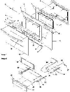 Oven Door And Storage Drawer Diagram and Parts List for ART6001W P1143450NW Amana Range