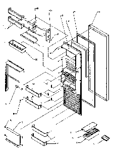 Refrigerator Door Diagram and Parts List for SRI20S2E-P1190101WE  Amana Refrigerator