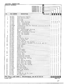 Transmission Page 4 Diagram and Parts List for 6640A  Norge Washer