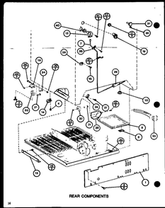Rear Components 2 Diagram and Parts List for IC3H-P7621307W-TM  Amana Refrigerator