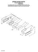 UPPER DOOR PARTS Diagram and Parts List for JGR8890ADP14  Jenn-Air Range