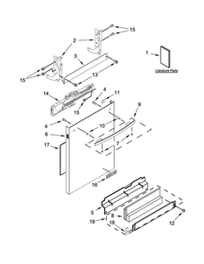 Part Location Diagram of W10750906 Whirlpool Tech sheet, french