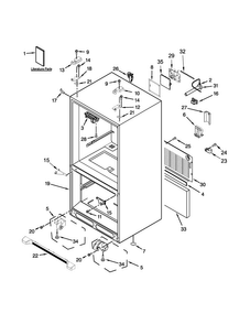 Cabinet Parts Diagram and Parts List for MFC2062DEM01  Maytag Refrigerator