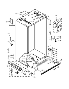 Cabinet Parts Diagram and Parts List for JS42SSDUDE00  Jenn-Air Refrigerator