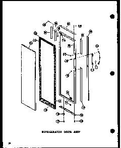Refrigerator Door Assy Diagram and Parts List for SRN22N-C-P60230-64WC  Amana Refrigerator