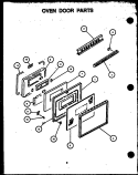 OVEN DOOR PARTS Diagram and Parts List for AGS741W P1155901S Amana Range