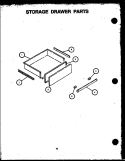 STORAGE DRAWER PARTS Diagram and Parts List for AGS741W P1155901S Amana Range