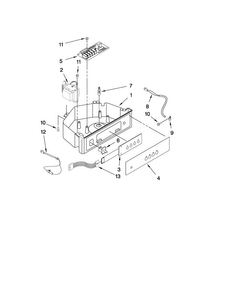 Control Panel Parts Diagram and Parts List for JIM158XWRS0  Jenn-Air Ice Maker