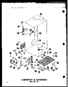 Compressor & Condensor 16 Cu. Ft. Diagram and Parts List for T16J-P60236-9W  Amana Refrigerator