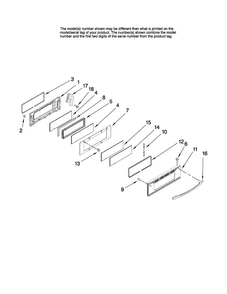 Upper Door Parts Diagram and Parts List for MER6775BCS17  Maytag Range