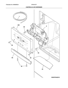 Dispenser Diagram and Parts List for CFEH272ITS0  Crosley Refrigerator