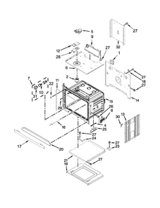 Lower Oven Parts Diagram and Parts List for MEW9627DS00  Maytag Wall Oven