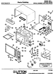 Page 1 Diagram and Parts List for 4250  Maytag Microwave