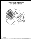 LOWER OVEN COMPONENTS Diagram and Parts List for RBK28FGL P1142379N L Amana Range