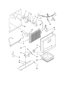 Unit Parts Diagram and Parts List for MQF1656TEW02  Maytag Freezer