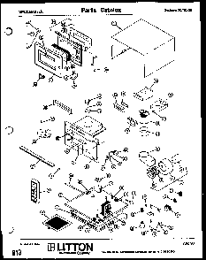 70/10.00 Parts Diagram and Parts List for 70 1000 Amana Microwave