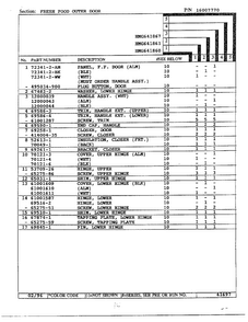 Fresh Food Outer Door Page 2 Diagram and Parts List for HMG641861  Admiral Refrigerator
