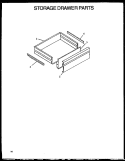 STORAGE DRAWER PARTS Diagram and Parts List for PHU186NB P1131810N Amana Range