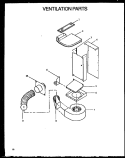 VENTILATION PARTS Diagram and Parts List for PHU186NB P1131810N Amana Range