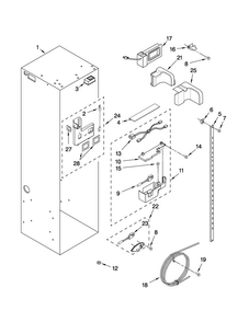 Refrigerator Liner Parts Diagram and Parts List for JS42SEDUDW00  Jenn-Air Refrigerator