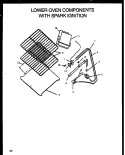 LOWER OVEN COMPNT WITH SPARK IGN Diagram and Parts List for RMS339  Caloric Range