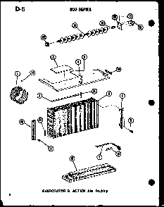 Evaporator 8 Action Air Parts Diagram and Parts List for ES218D-3ML P67535-12R Amana Air Conditioner