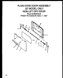 OVEN DOOR ASSY, NON - LIFT OFF DOOR Diagram and Parts List for RLS112  Caloric Range