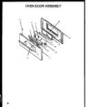 OVEN DOOR ASSY Diagram and Parts List for RMS313  Caloric Range