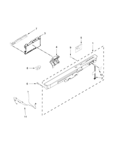 Control Panel And Latch Parts Diagram and Parts List for MDB8969SDE3  Maytag Dishwasher