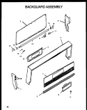 BACKGUARD ASSY Diagram and Parts List for RLS359  Caloric Range