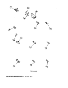 Part Location Diagram of 00138 Whirlpool TERMINAL,TAB 1/4 MALE