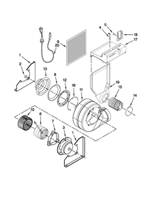 Blower Assembly Parts Diagram and Parts List for JES9860CCS02  Jenn-Air Range