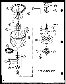 Section 4 Diagram and Parts List for CW9003W P1122805WW Amana Washer