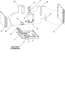 Chassis Assembly Diagram and Parts List for AAC051STA0  Amana Air Conditioner