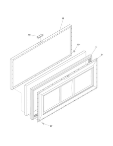 Door Diagram and Parts List for CFC05MW0  Crosley Freezer