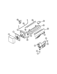Ice Maker Diagram and Parts List for HMG601080  Admiral Refrigerator