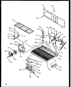Machine Compartment Diagram and Parts List for SXDE27NPL-P1162204WL  Amana Refrigerator
