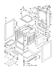 Chassis Parts Diagram and Parts List for AEP200VAW0  Amana Range