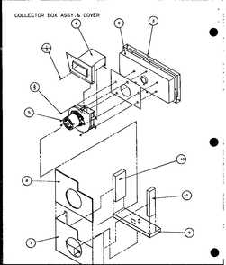 Collector Box Assembly And Cover Diagram and Parts List for FADM3A P9851002C Amana Air Conditioner