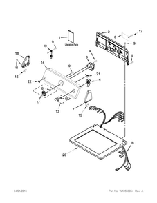 Part Location Diagram of W10323734 Whirlpool MEDALLION