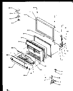 Freezer Door Diagram and Parts List for TS18RBW-P1158407WW  Amana Refrigerator