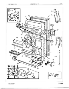 Doors Diagram and Parts List for 23972A  Admiral Refrigerator