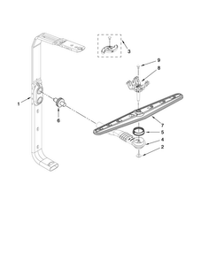 Upper Wash And Rinse Parts Diagram and Parts List for MDB7709AWB2  Maytag Dishwasher
