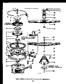 Section 1 Diagram and Parts List for DCR225-1V-OS  Caloric Dishwasher