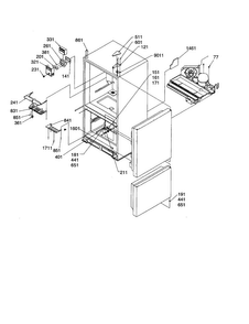 Controls And Light Covers Diagram and Parts List for BC21VW-P1325016WW  Amana Refrigerator