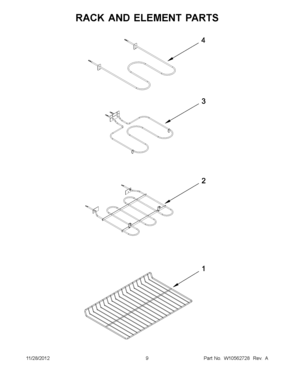 04 - RACK AND ELEMENT PARTS Diagram and Parts List for YMET8665XS02  Maytag Range