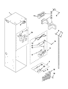 Refrigerator Liner Parts Diagram and Parts List for JS48SEDUEA02  Jenn-Air Refrigerator